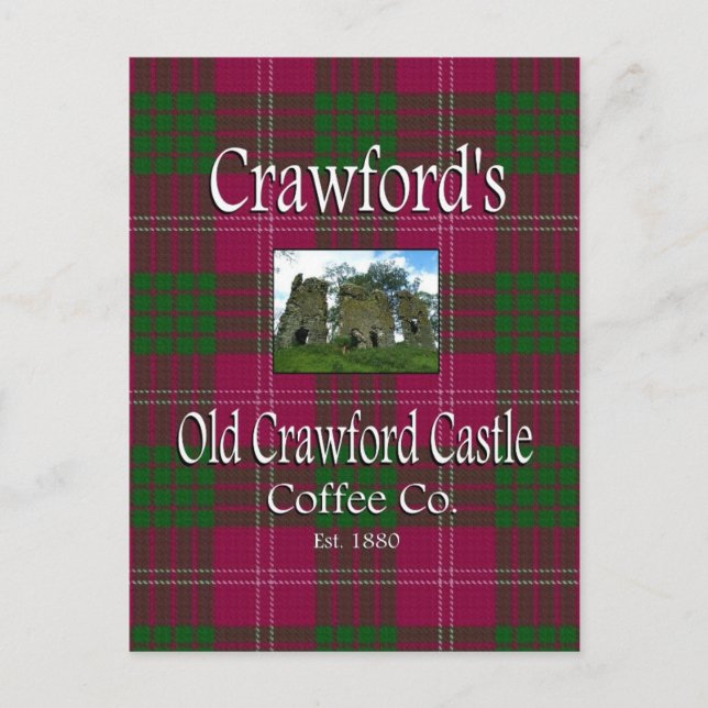 Postale Crawford's Old Crawford Castle Coffee Co. Carte po (Devant)