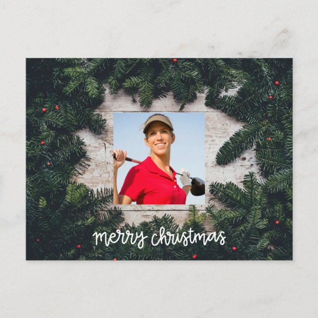 Postale Créez votre propre carte de Noël golfeur (Devant)