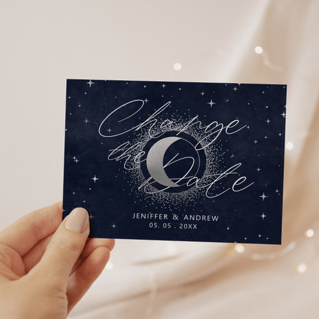 Postale Crescent Céleste Lune Modifier La Date Carte Posta (Créateur téléchargé)
