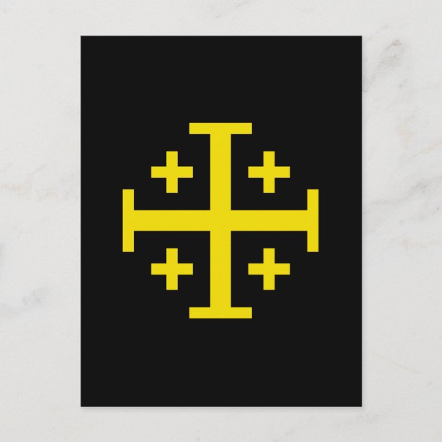 Postale Croix de Jérusalem Croix quintuple du Christ Carte (Devant)