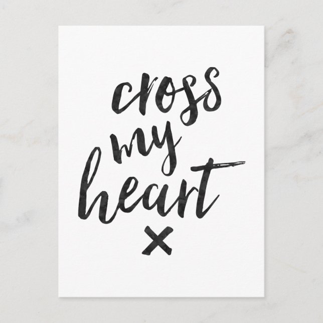 Postale Cross My Heart - Carte Inspiration (Devant)