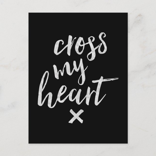 Postale Cross My Heart - Carte Inspiration (Devant)