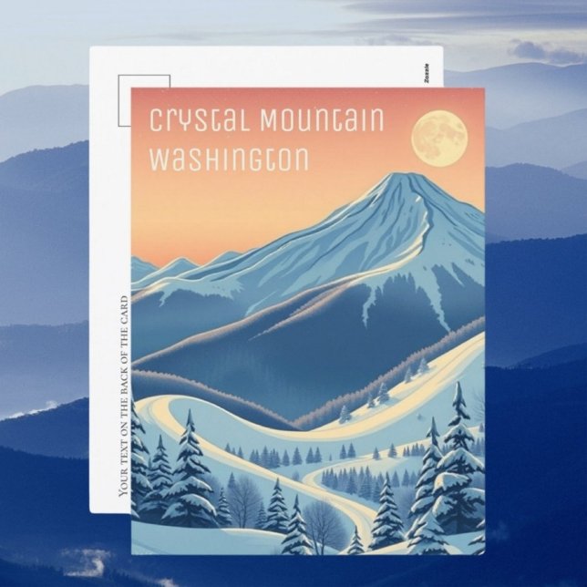 Postale Crystal mountain Washington Ski vacances Carte pos (Créateur téléchargé)
