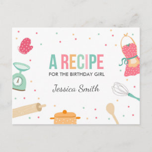 Postale Cuisine anniversaire Recette carte pâtisserie cuis