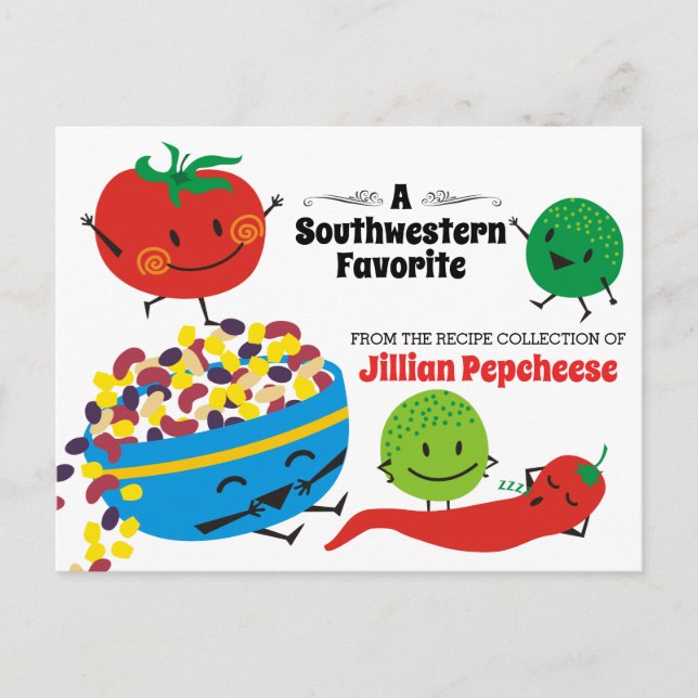 Postale Cuisine de salsa cuisine mexicaine carte de recett (Devant)
