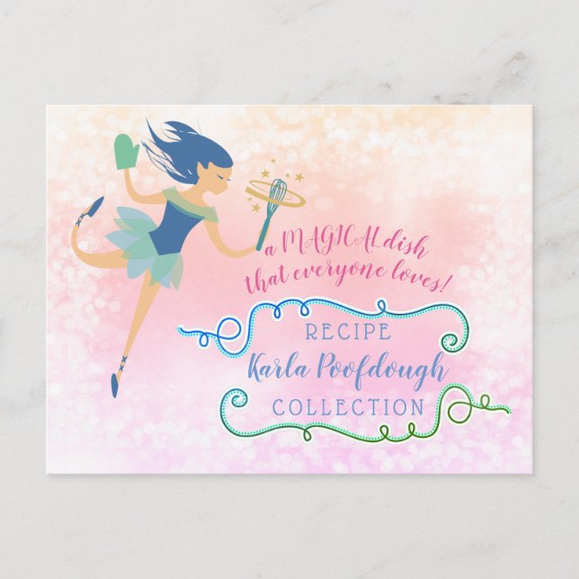 Postale cuisine fée magie cuisine carte de recettes de cui (Devant)