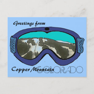 Postale Cuivre Mtn Colorado neiger goggle saluez carte pos