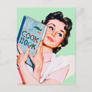 Postale Cute rétro vintage toute fonction cuisine carte po