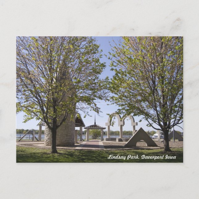 Postale Davenport, Iowa - Lindsay Park Sculptures Carte po (Devant)