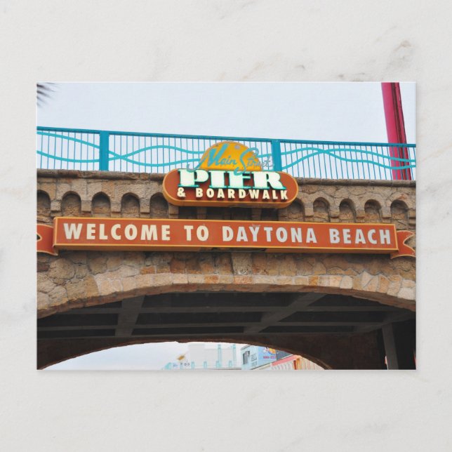 Postale Daytona Beach Main Pier Boardwalk Bridge Carte pos (Devant)