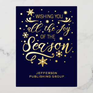Postale De Vacances En Aluminium Carte Foyer Marine Gold Modern Business Holiday