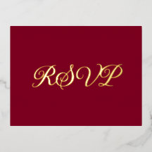 Carte RSVP Burgundy Elegant Co-Starring Foil