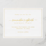 Postale De Vacances En Aluminium Élégant Script 80th Birthday Enregistrer la carte<br><div class="desc">Élégant Script 80th Birthday Party Enregistrer la date. Un design de texte moderne minimaliste pour votre quatre-vingts parti Sauvez la date sur une carte postale pratique avec le luxe d'un vrai papier d'aluminium à l'avant et d'une ligne de bordure unique. Modifiez les mots au besoin.</div>