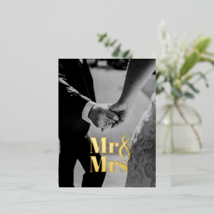 Postale De Vacances En Aluminium M. et Mme Carte