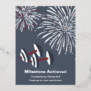 Postale De Vacances En Aluminium Milestone Merci pour votre engagement Foil Carte P