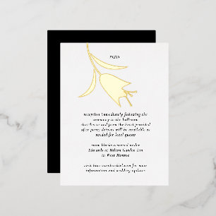 POSTALE DE VACANCES EN ALUMINIUM MOD FOIL TULIP MARIAGE CARTE D'ENCLOTURE