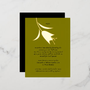 POSTALE DE VACANCES EN ALUMINIUM MOD FOIL TULIP MARIAGE CARTE D'ENCLOTURE