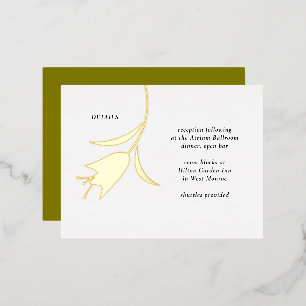 POSTALE DE VACANCES EN ALUMINIUM MOD FOIL TULIP MARIAGE CARTE D'ENCLOTURE
