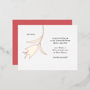 POSTALE DE VACANCES EN ALUMINIUM MOD FOIL TULIP MARIAGE CARTE D'ENCLOTURE