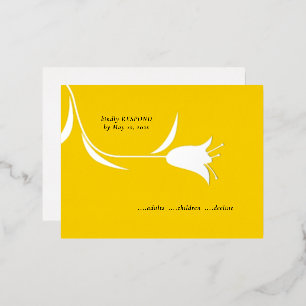 POSTALE DE VACANCES EN ALUMINIUM MOD FOIL TULIP MARIAGE CARTE RSVP