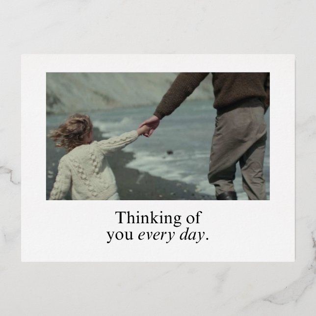 Postale De Vacances En Aluminium Pensée pour vous - Carte d'empathie (Recto)