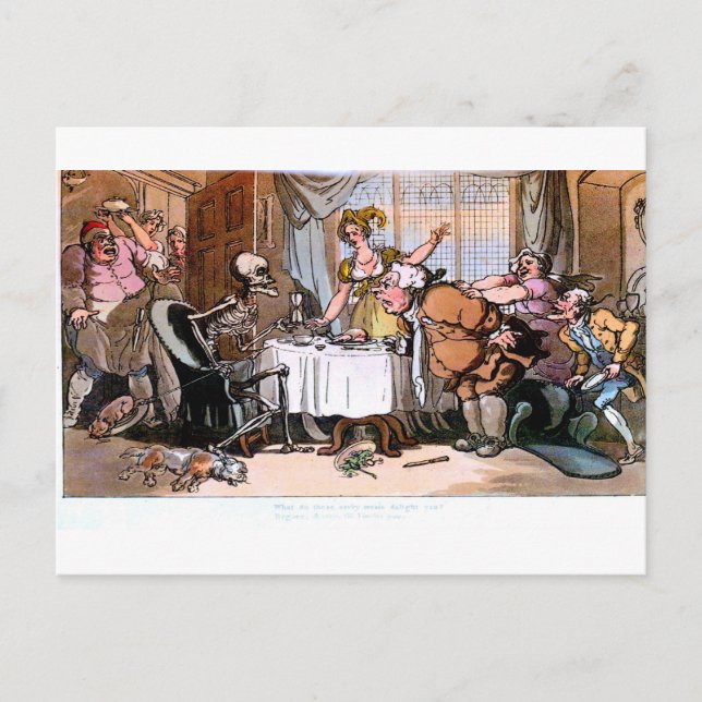 Postale Death Do Ces Repas Savoureux Vous enchantent carte (Devant)