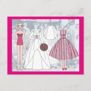 Postale Debbie, Une jeune mariée de 1958 Papier carte post