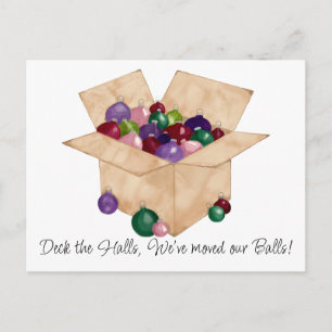 Postale Deck the halls, on a bougé nos boules ! carte post