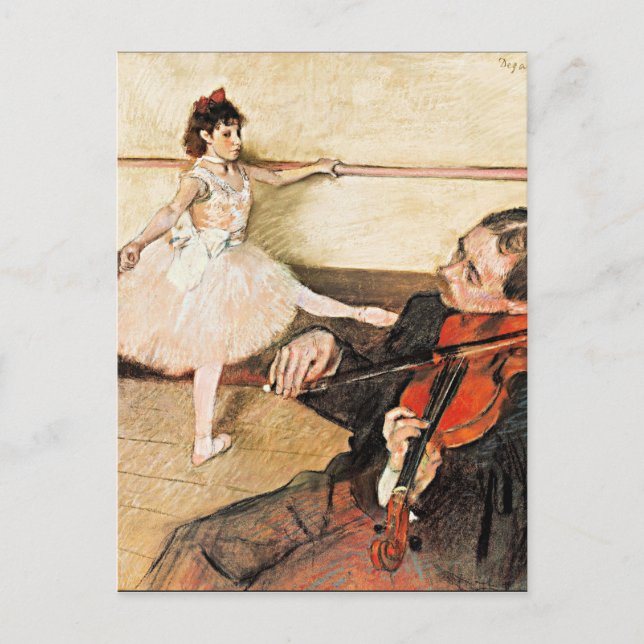 Postale Degas - La leçon de danse, célèbre peinture Carte  (Devant)