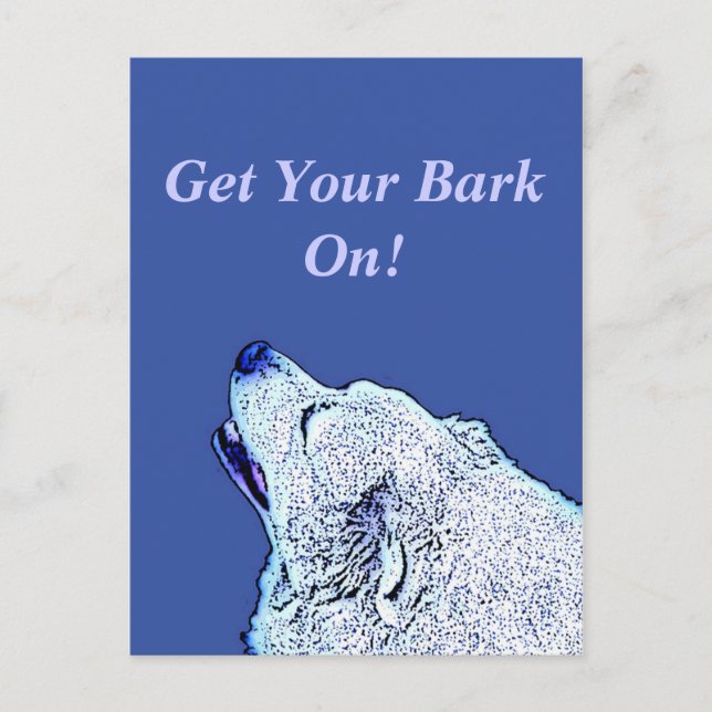Postale Démocrates du chien bleu faites du bruit ! Carte p (Devant)