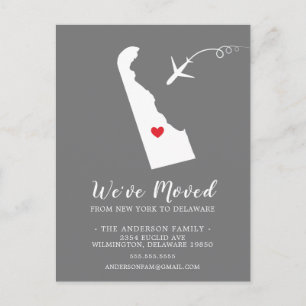 Postale Déplacer la carte de poste DELAWARE Faire-part