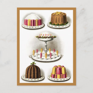 Postale Desserts vintages et articles de boulangerie Carte