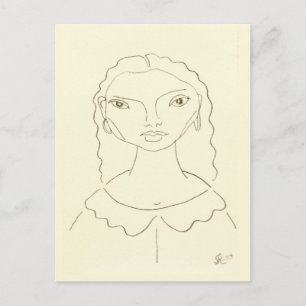 Postale Dessin d'une jeune fille Angel brésilien Carte pos