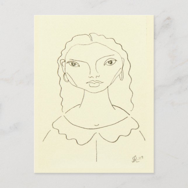 Postale Dessin d'une jeune fille Angel brésilien Carte pos (Devant)