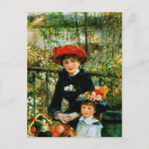 Postale Deux Soeurs sur la terrasse par Renoir Carte posta