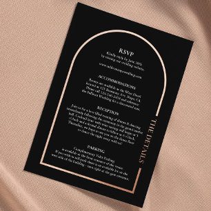 Postale D'invitation À Feuilles D'aluminium Carte d'annonce de mariage élégante avec enveloppe