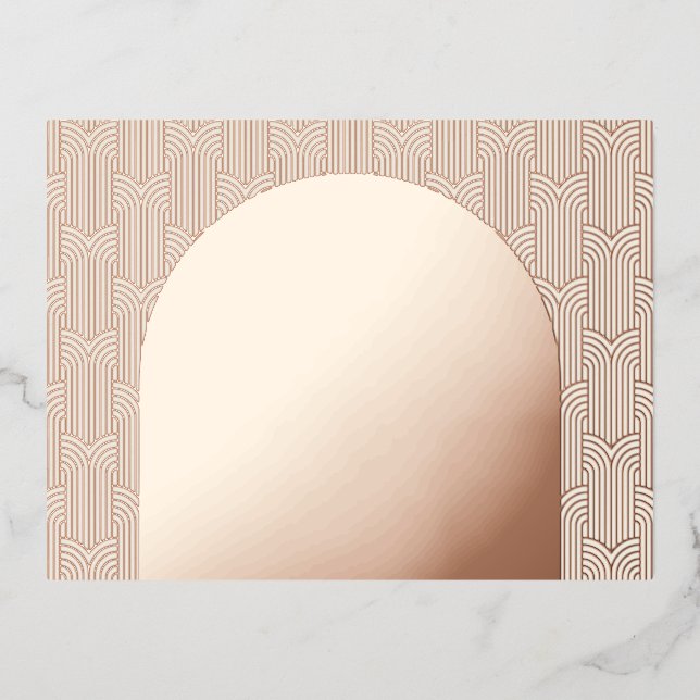 Postale D'invitation À Feuilles D'aluminium Carte de boîtier de détail géométrique (Recto)