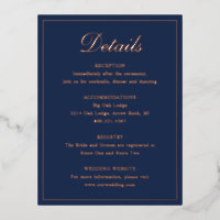 Carte de boîtier Mariage pour Rose or bleu marine