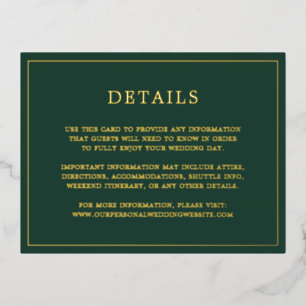 Postale D'invitation À Feuilles D'aluminium Carte de boîtier pour Mariage vert de forêt simple