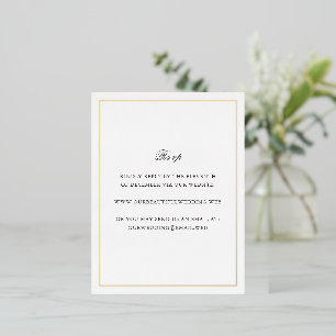 Postale D'invitation À Feuilles D'aluminium Carte de réponse en feuille métallique pour mariag