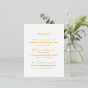 Postale D'invitation À Feuilles D'aluminium Carte d'encart en feuille métallique pour mariage