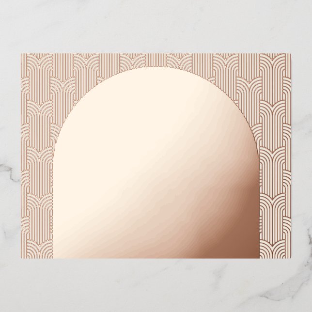 Postale D'invitation À Feuilles D'aluminium Carte RSVP Mariage Arch (Recto)