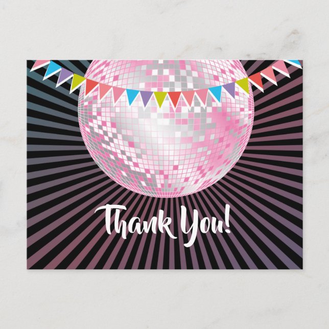 Postale discothèque, parties scintillant, danse, carte de  (Devant)