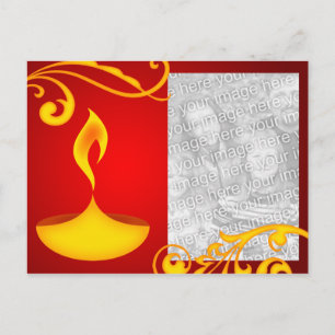 Postale diwali salutations carte photo belle lumière