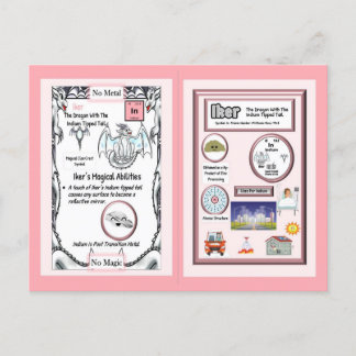 Postale Dragon de table périodique - Carte Indium