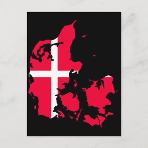Postale drapeau carte danemark