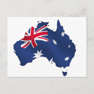 Postale Drapeau de la carte Aussie