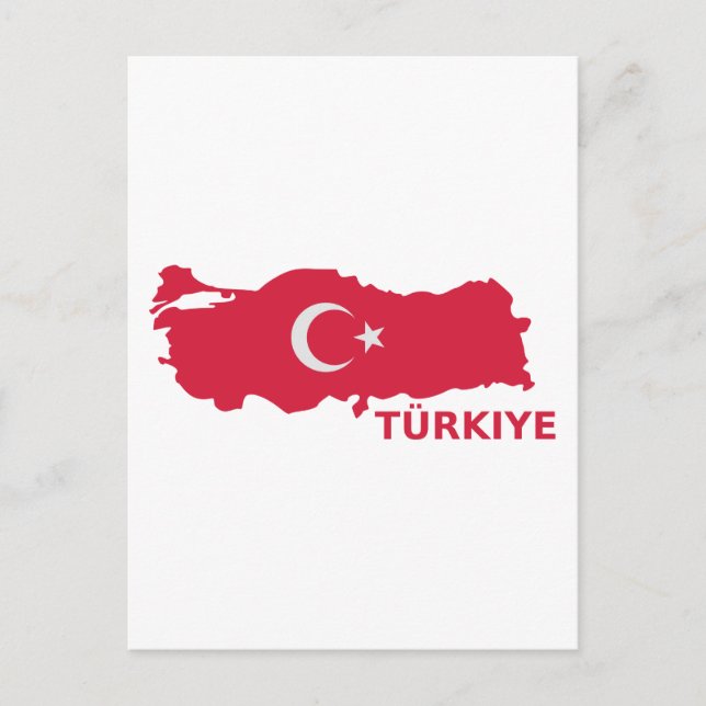 Postale Drapeau de la carte de Turquie Türkiye (Devant)