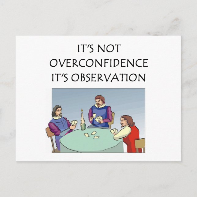 Postale drôle de carte jouer à la plaisanterie (Devant)