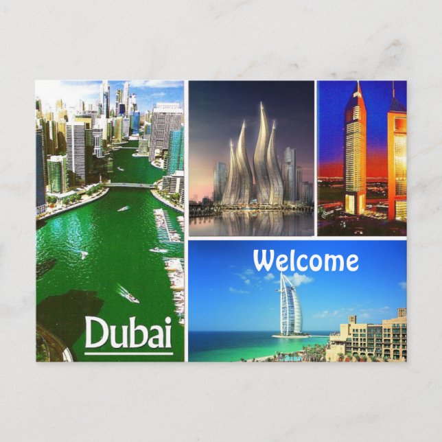 POSTALE DUBAI FOURRE-TOUT DESIGN PAR MOJISOLA UNE CARTE PO (Devant)